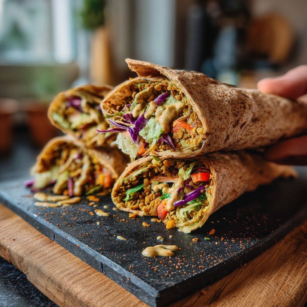 Wraps mit Linsenfüllung