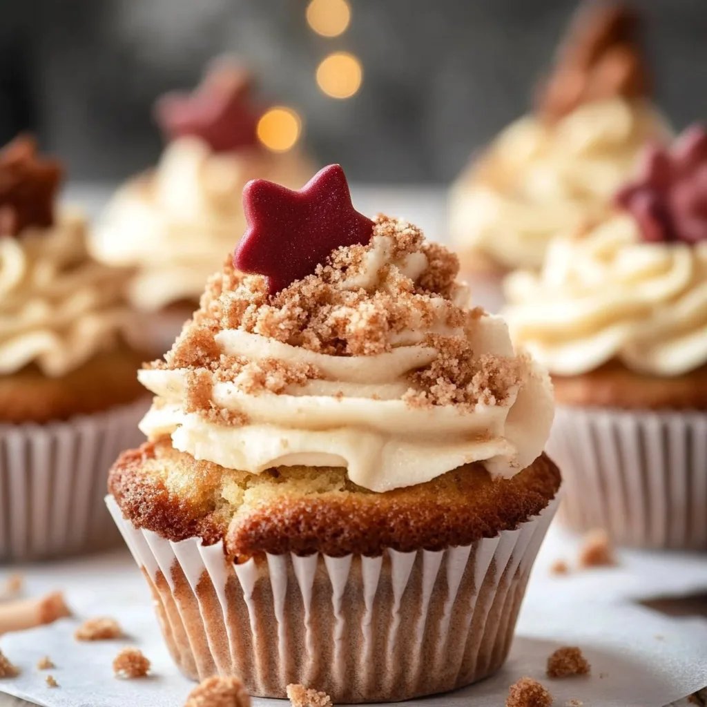Bratapfel-Cupcakes mit Spekulatius-Cremetopping