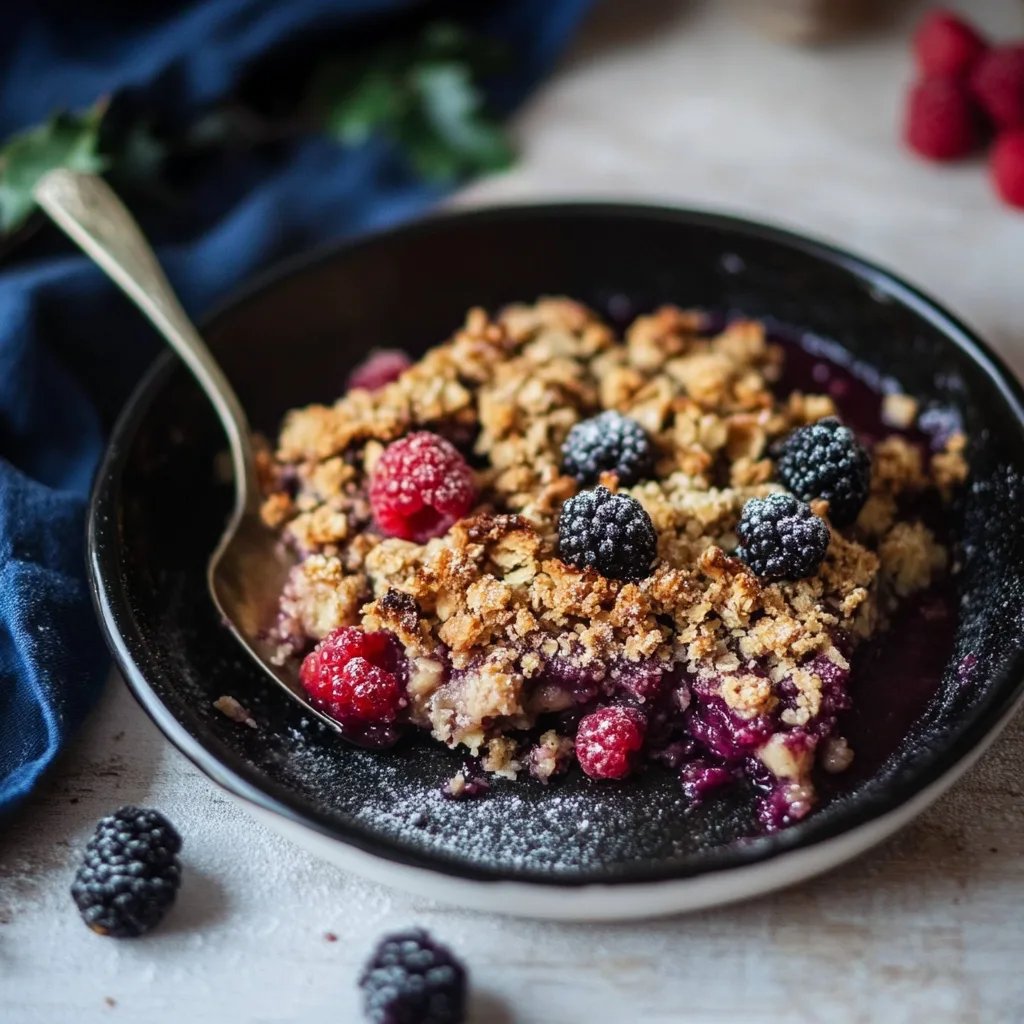 Weihnachts-Spekulatius Crumble mit Beeren