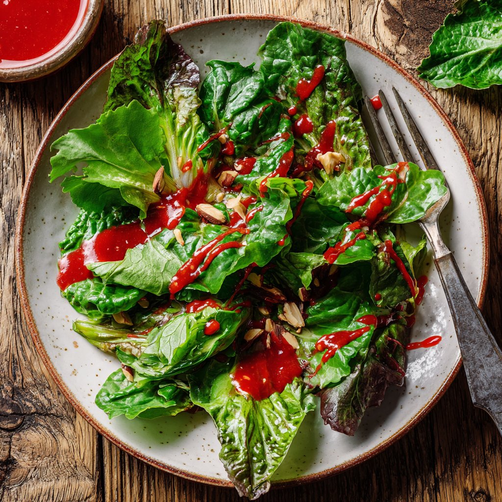 Rucolasalat mit Himbeerdressing