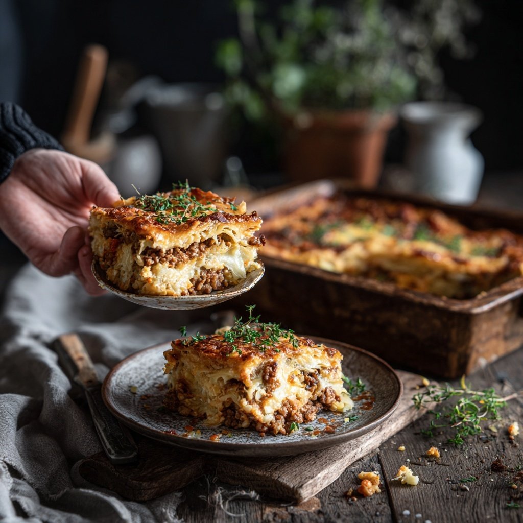 Blumenkohlauflauf mit Hackfleisch