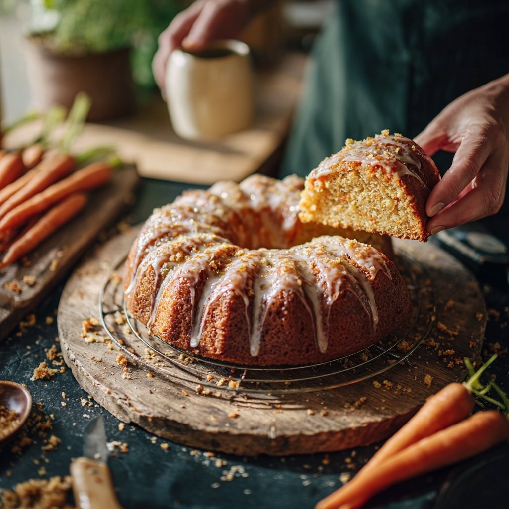 Karottenkuchen Mit Honig Glasur