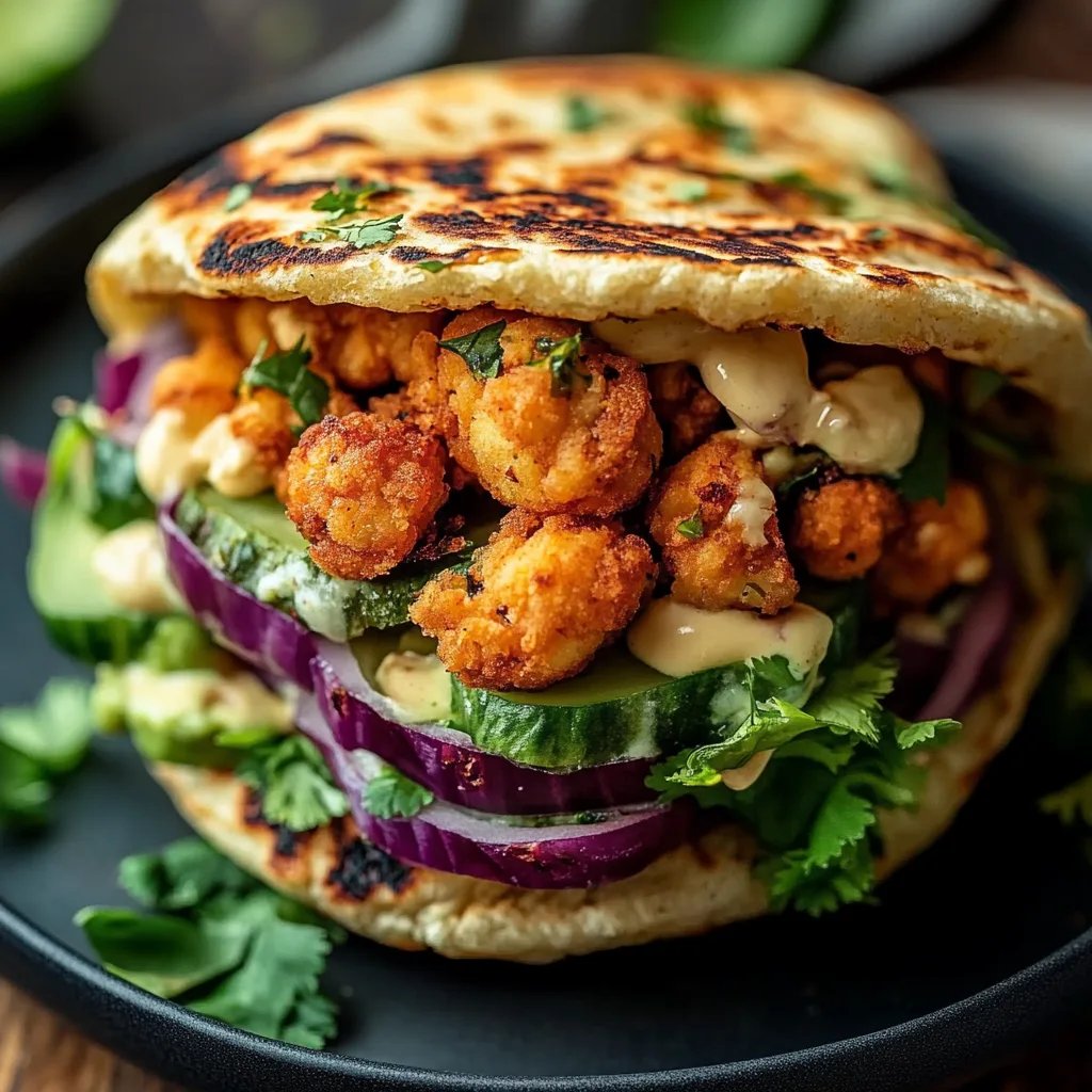 Gerösteter Blumenkohl Wrap