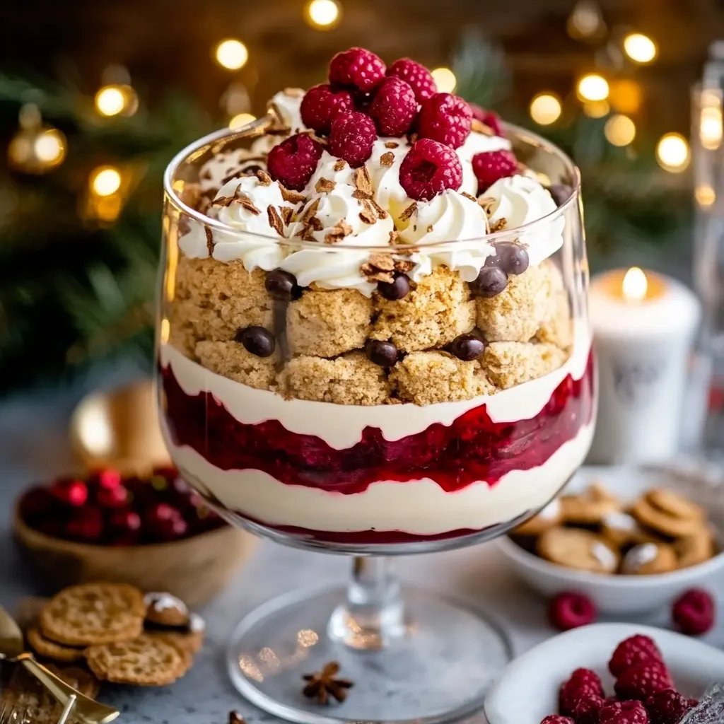 Weihnachts-Trifle mit Zimtkirschen