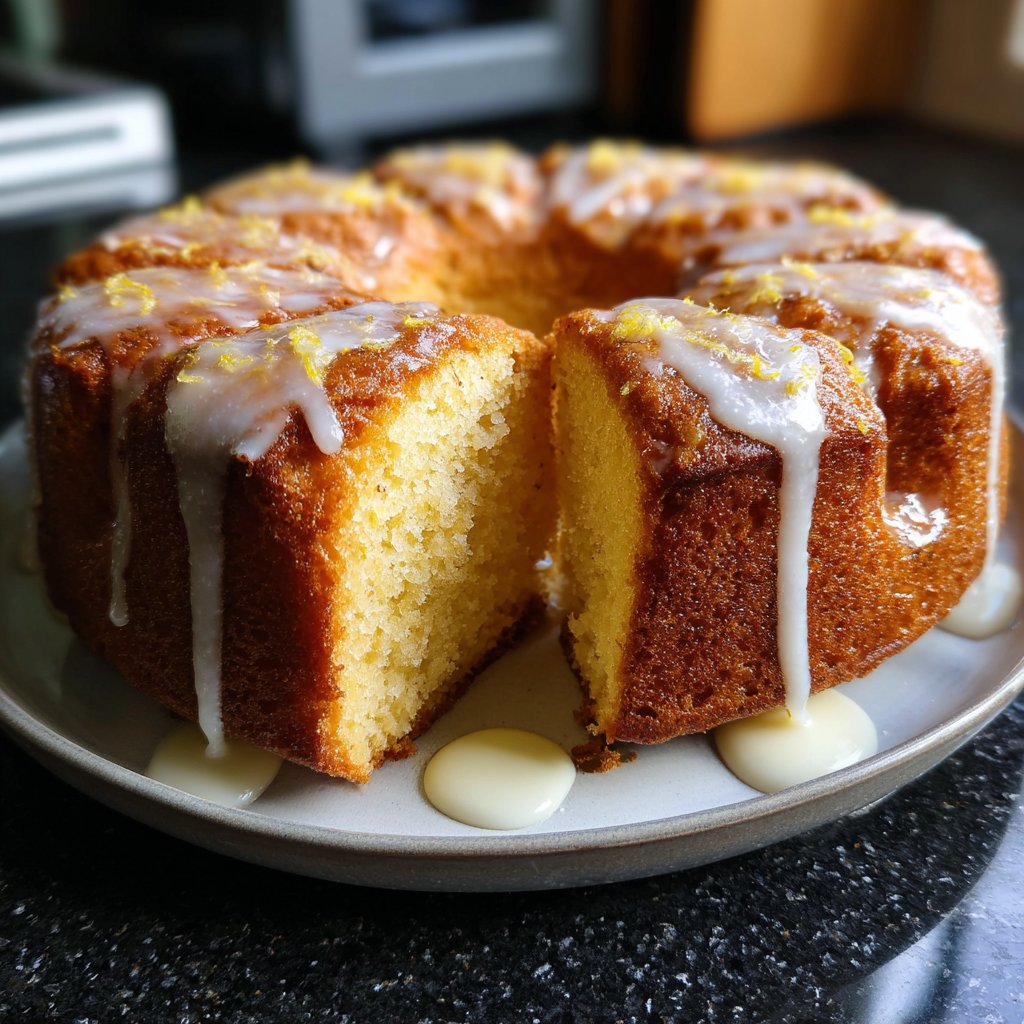 Zitronenkuchen mit Joghurtglasur