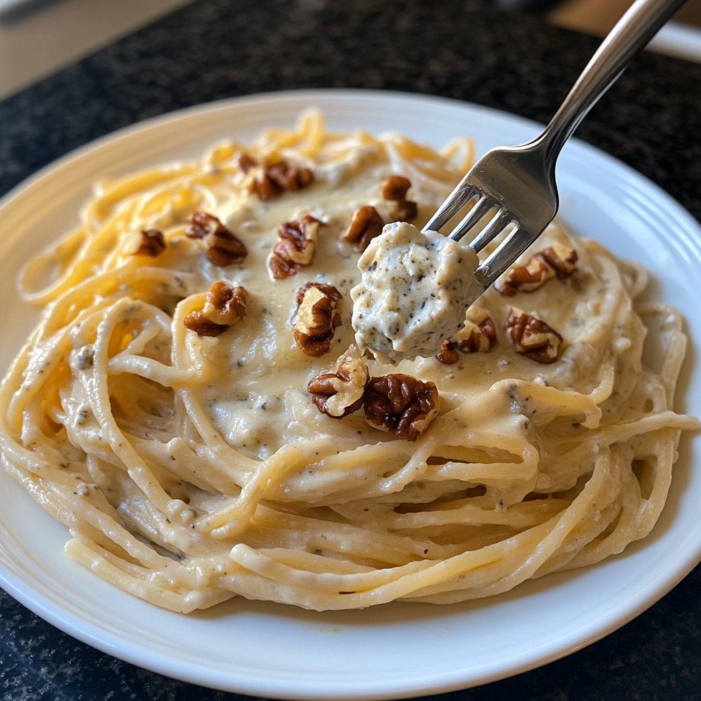 Pasta mit Gorgonzola und Walnüssen