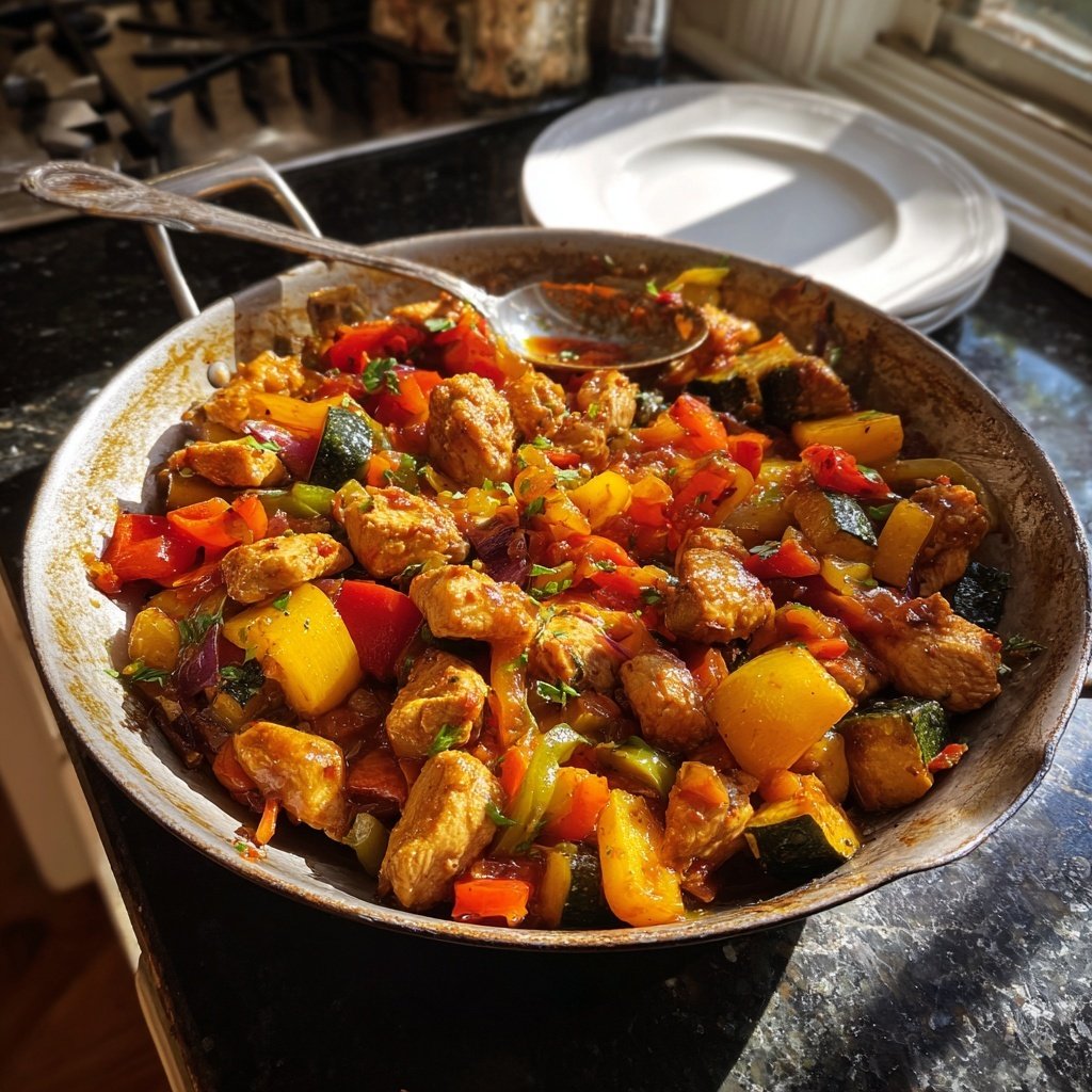 Kalorienarme Mittagspfanne