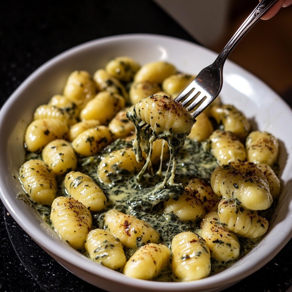 Gnocchi mit Spinat-Sahne-Sauce