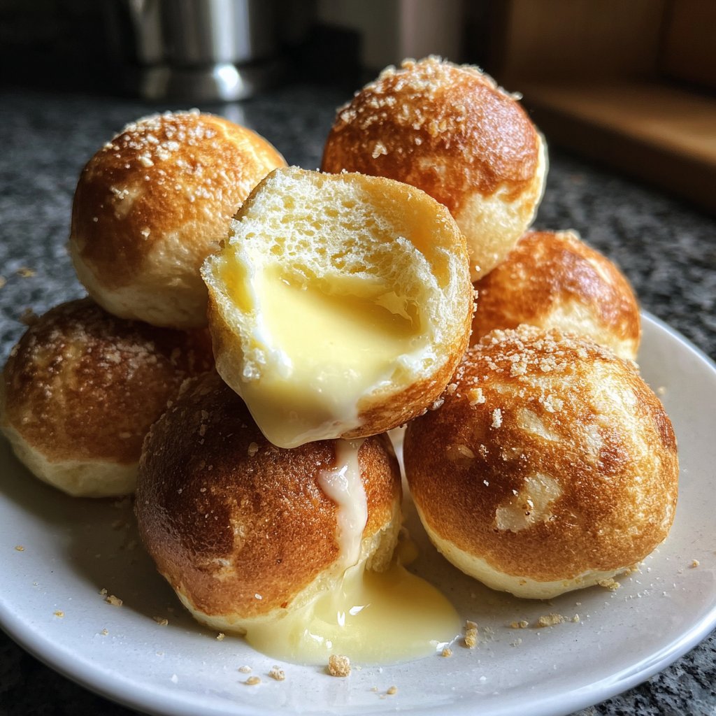 Quarkbällchen gefüllt