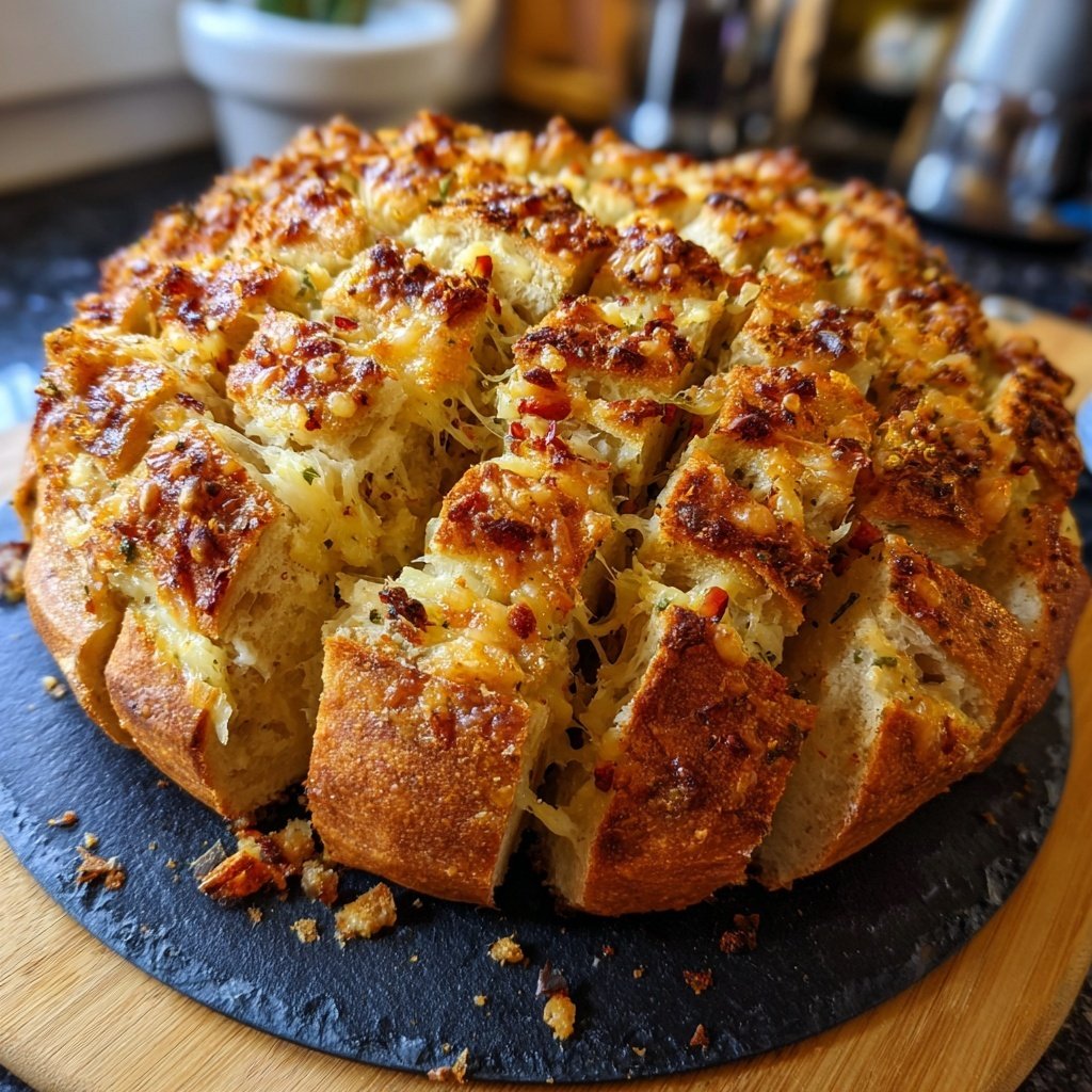 Zupfbrot Mit Knoblauch Stücken