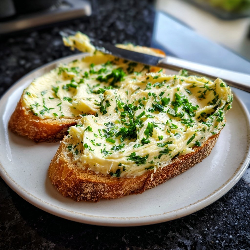Kräuterbutter Mit Knoblauch Und Salz