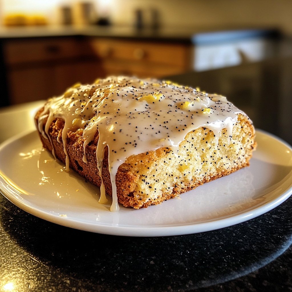 Zitronenkuchen mit Mohn